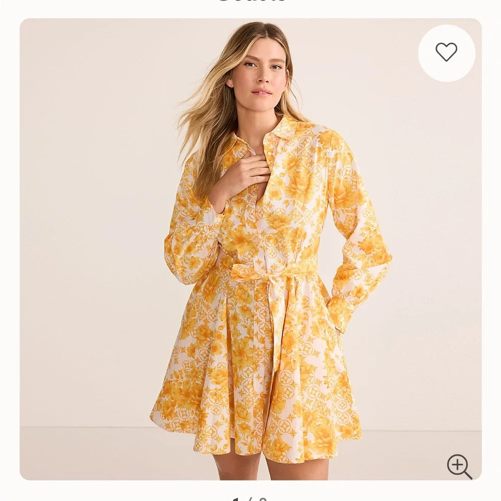 NEW Lands’ End Women’s Poplin Button Front Dress with Godets - Picture 1 of 9